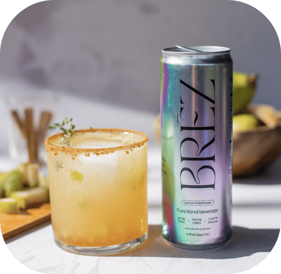 BREZ can with cocktail
