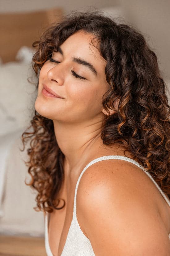 Woman with glowing skin