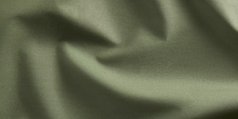 Close-up of moss green Classic Percale
