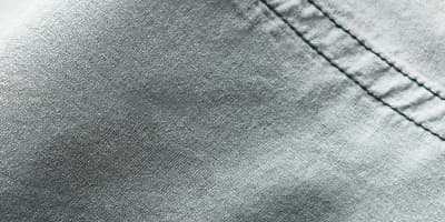 Close-up of Washed Classic Percale with a stitched hem