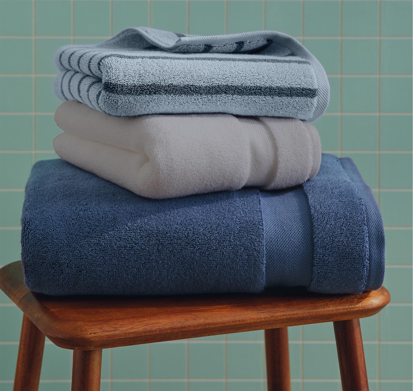 Brooklinen towels in a bathroom