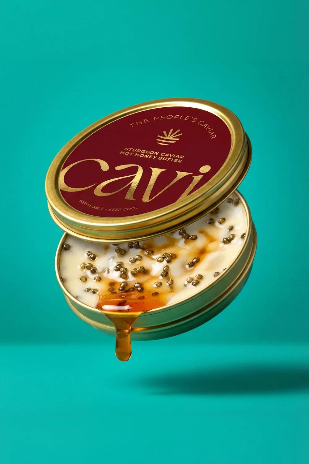 Sturgeon Caviar Hot Honey Butter