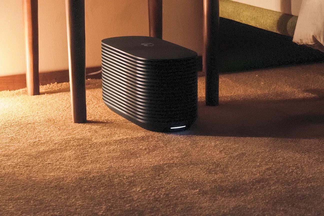 The Hub placed beside the bed