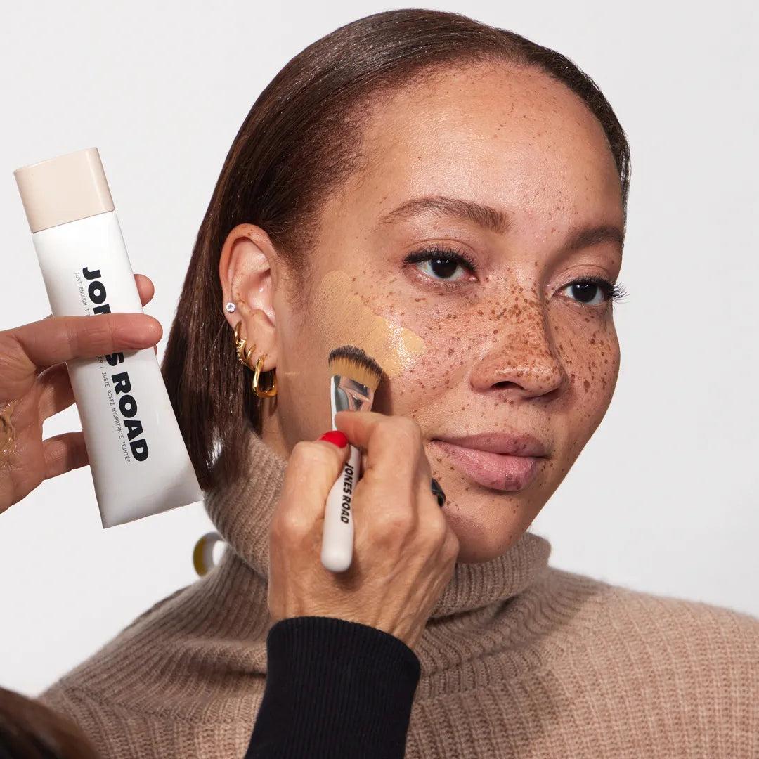 Just Enough Tinted Moisturizer on dewy skin