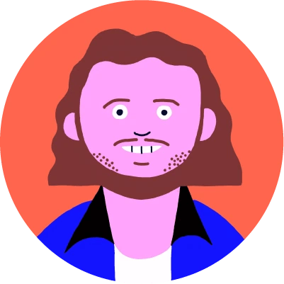 Illustrated portrait of Greg Sewitz