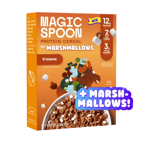 Box of Magic Spoon S'mores Protein Cereal with Marshmallows