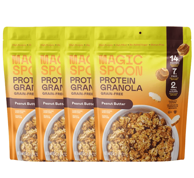 Bags of Magic Spoon Peanut Butter Protein Granola
