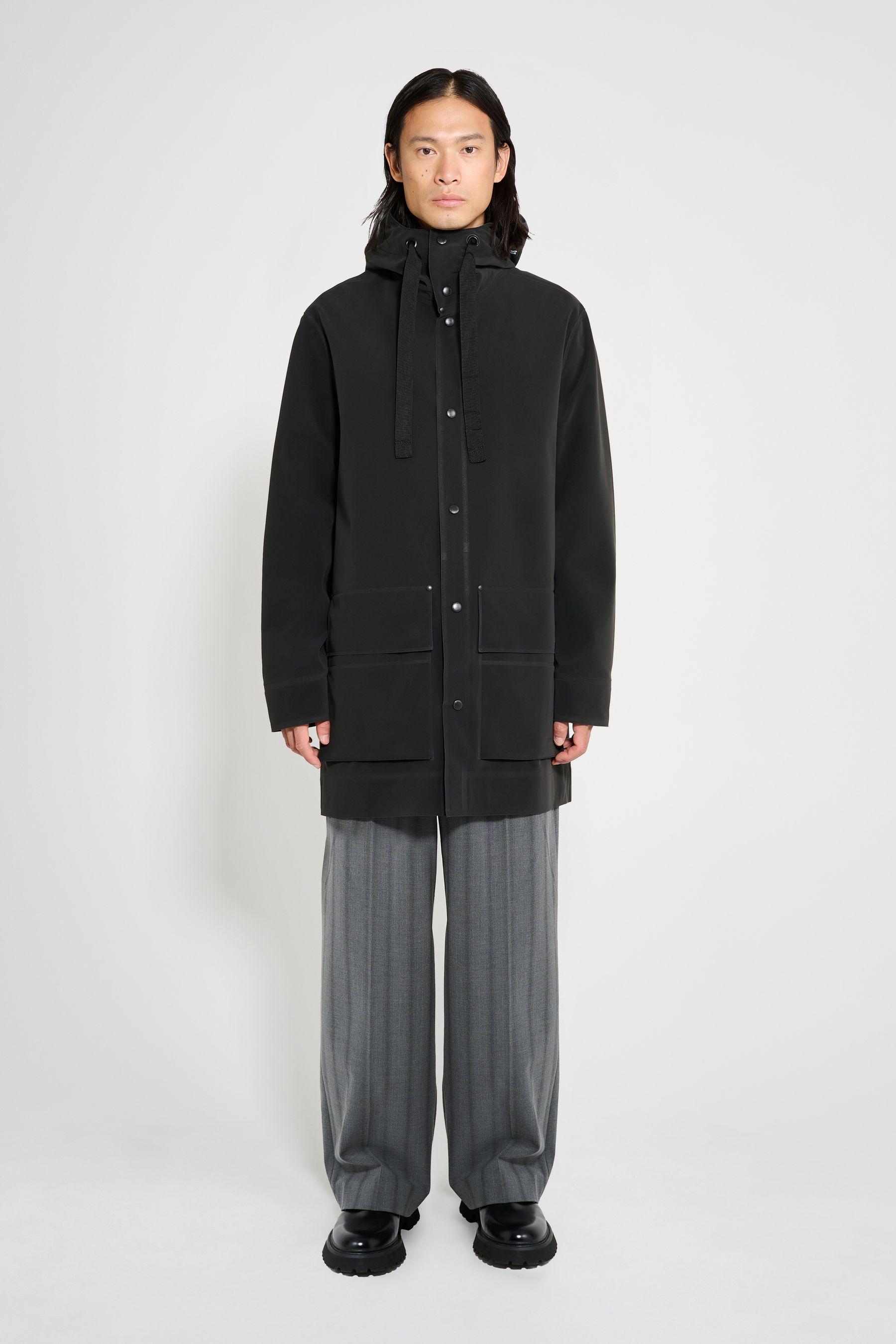 stutterheim stockholm 15 raincoat black men jackets