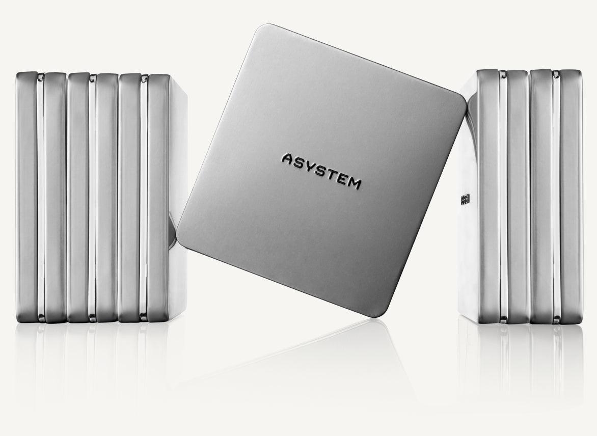 ASYSTEM refill tins and compostable packaging
