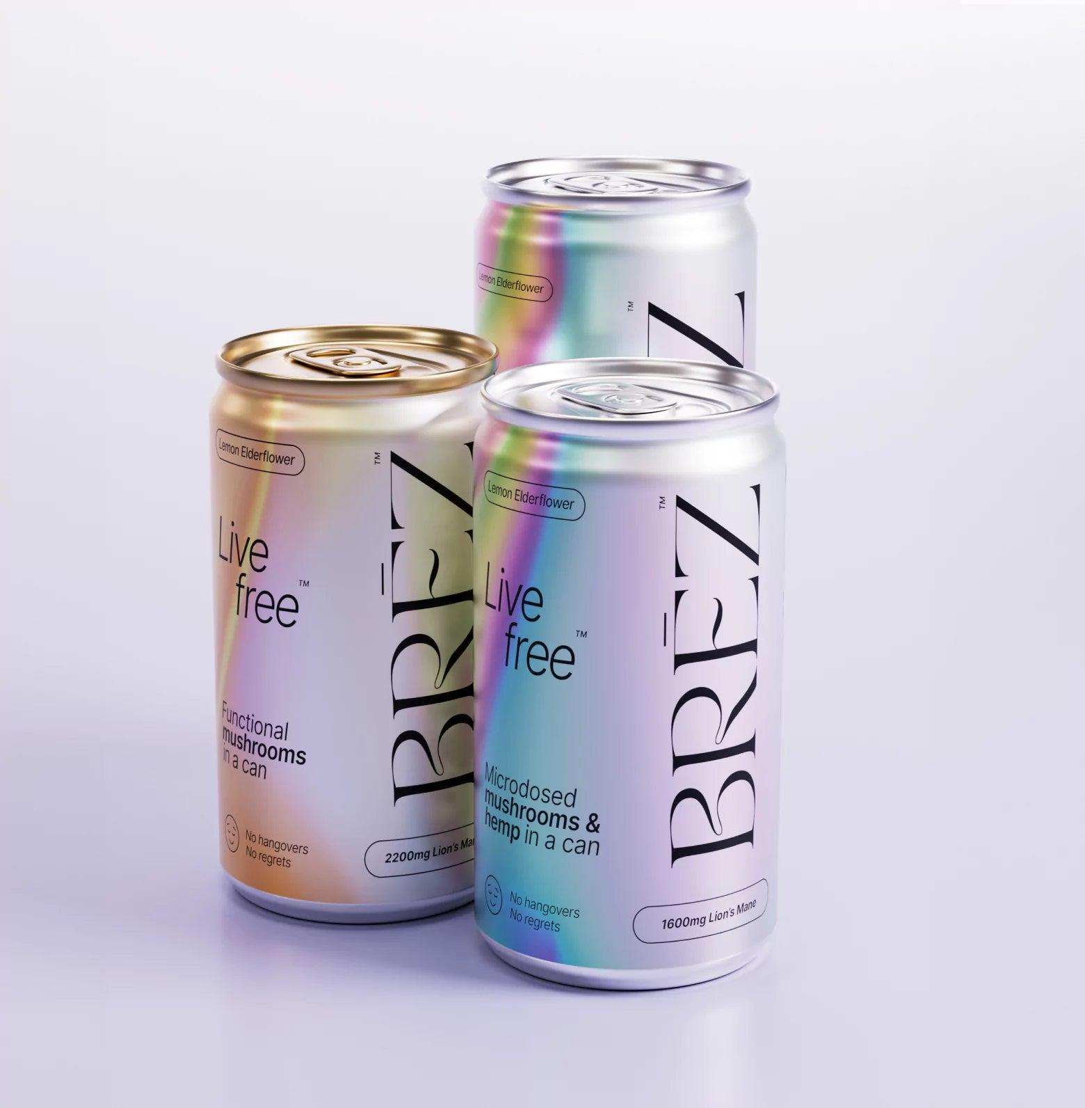 Three BRĒZ cans