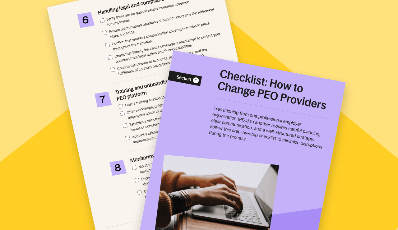 Checklist: How to Change PEO Providers