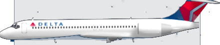 Delta Air Lines aircraft side view
