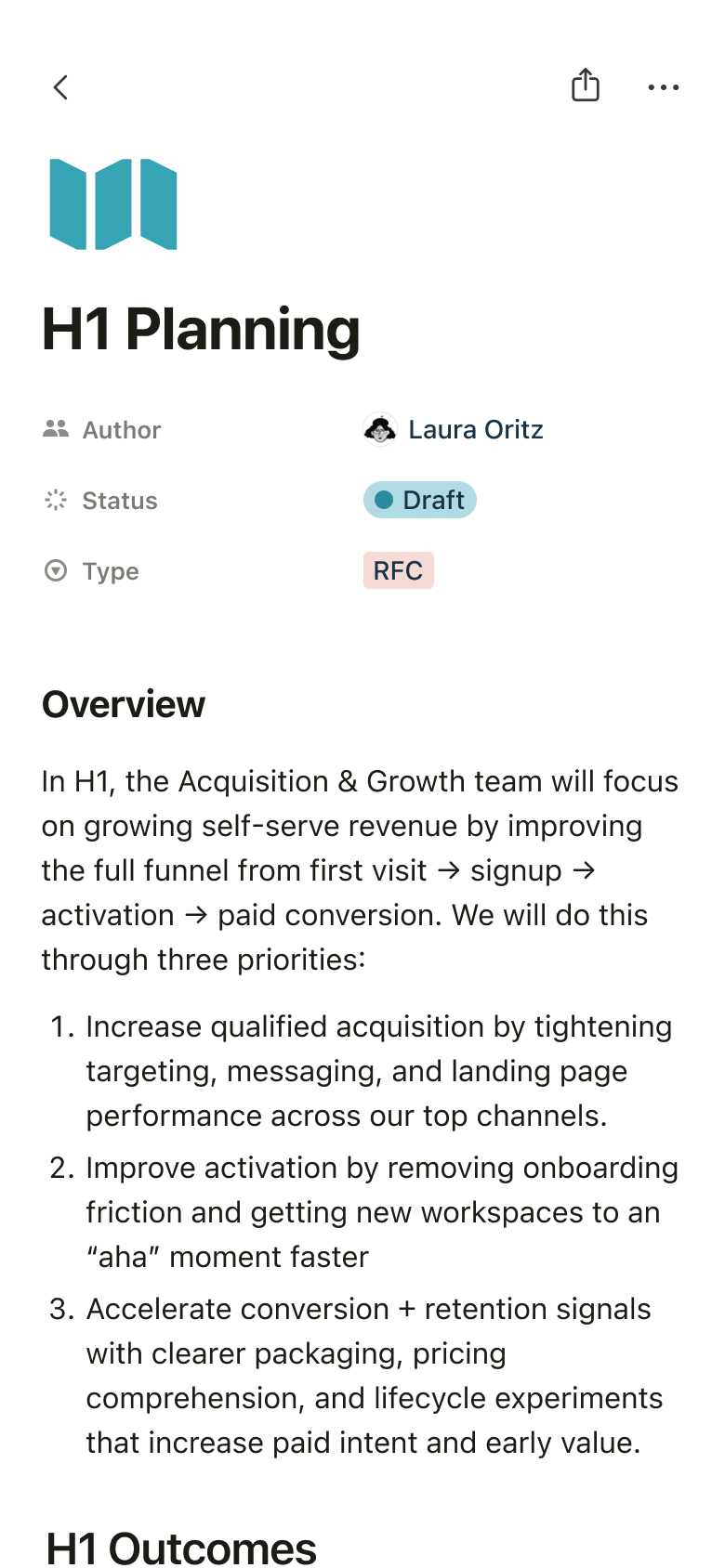 H1 Planning doc