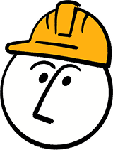 Construction worker mascot