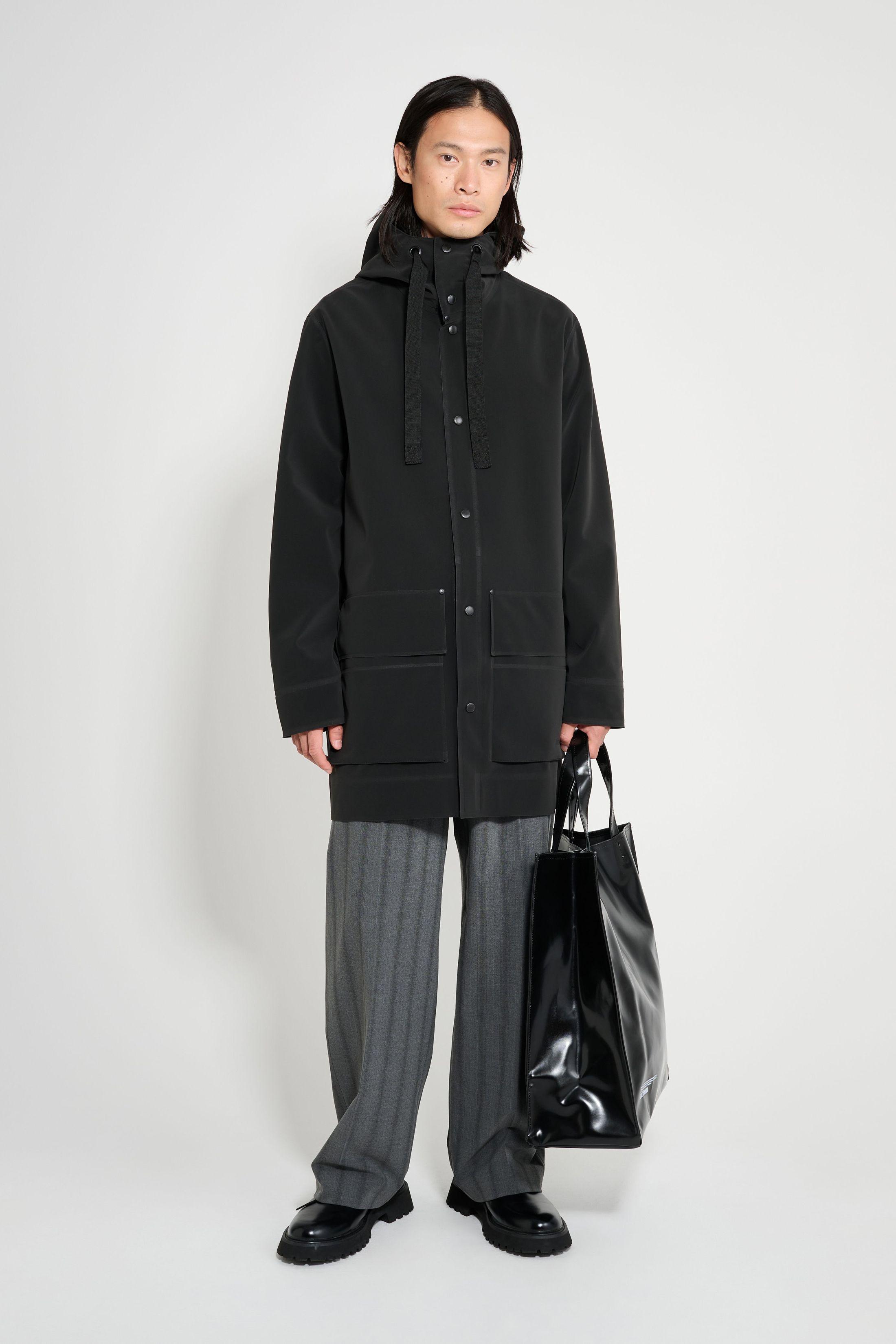 stutterheim stockholm 15 raincoat black men jackets