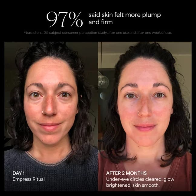Side-by-side before and after using the Empress Stone