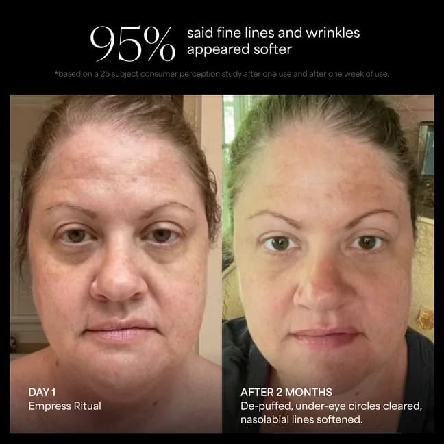 Third side-by-side before and after using the Empress Stone