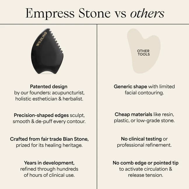 The Empress Stone compared with other gua sha stones