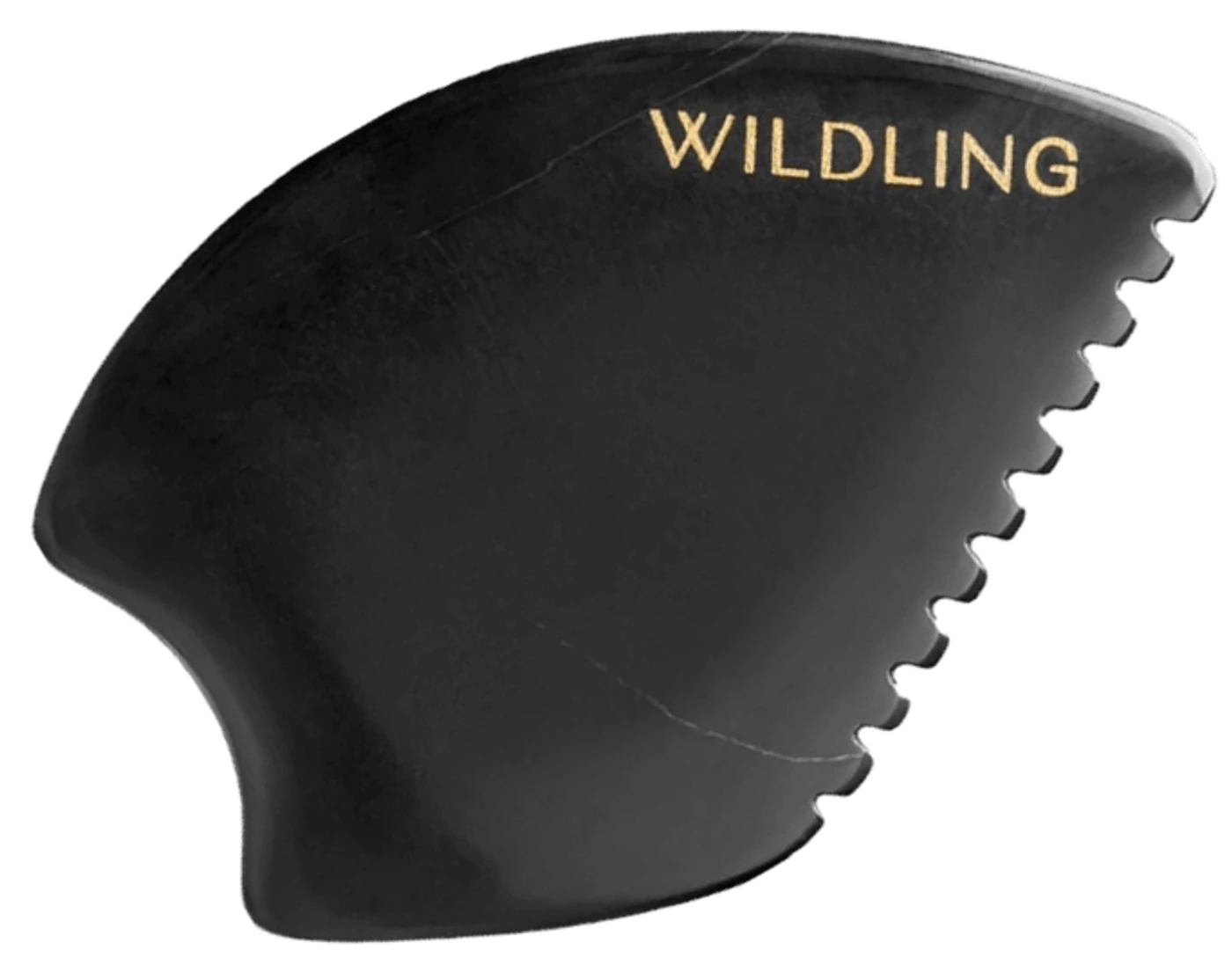The Empress Stone gua sha tool, with each of its five edges labelled